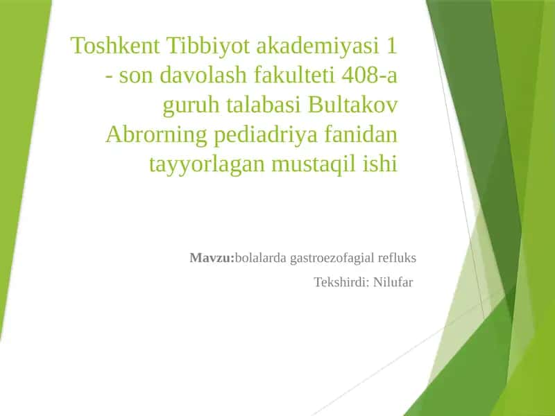 Gastroezofagial Reflyuks