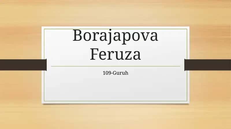 Borajapova Feruza