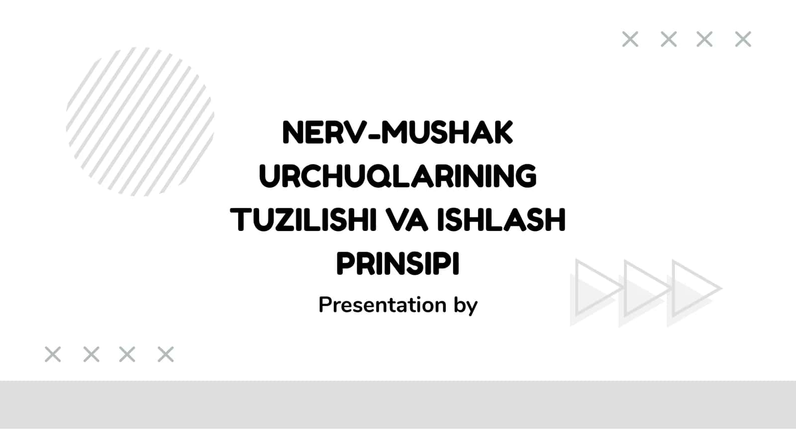 NERV-MUSHAK URCHUQLARINING TUZILISHI VA ISHLASH PRINSIPI