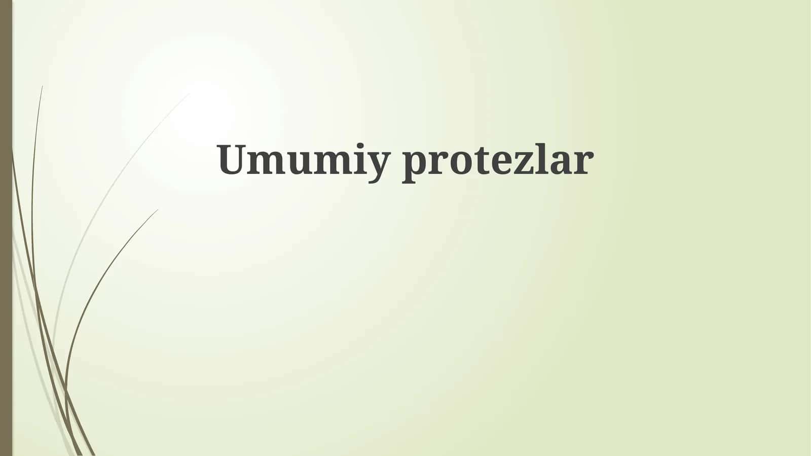 Umumiyprotezlar