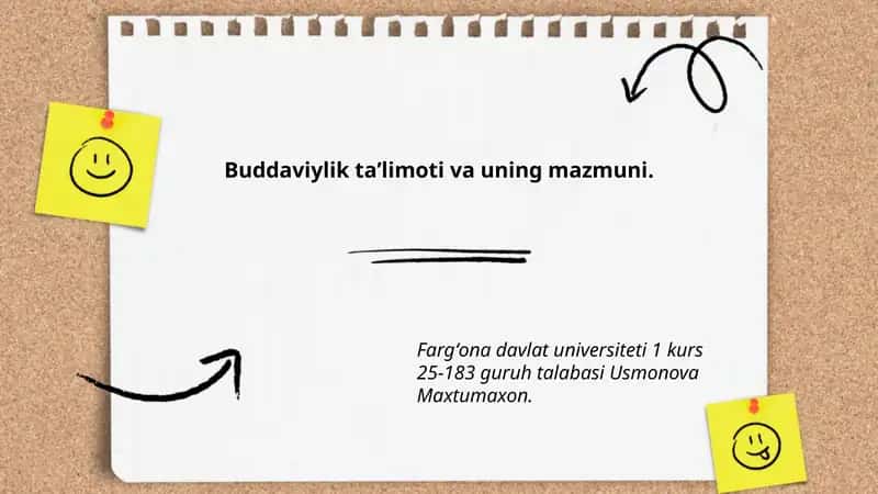 Buddaviylik ta'limoti va uning mazmuni