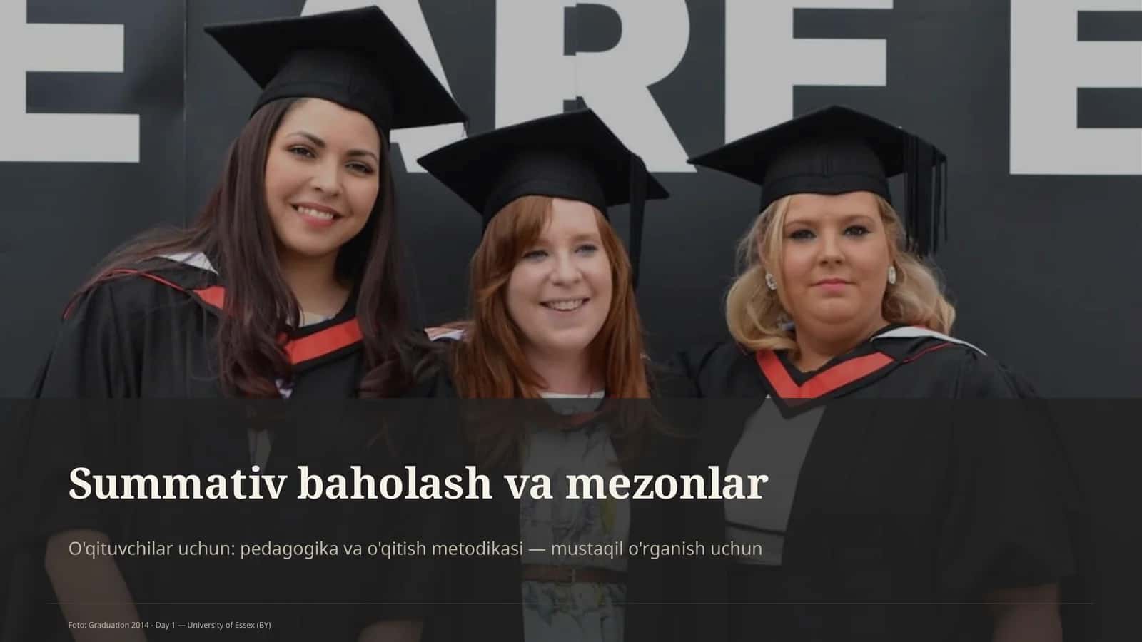 Summativ baholash va mezonlar