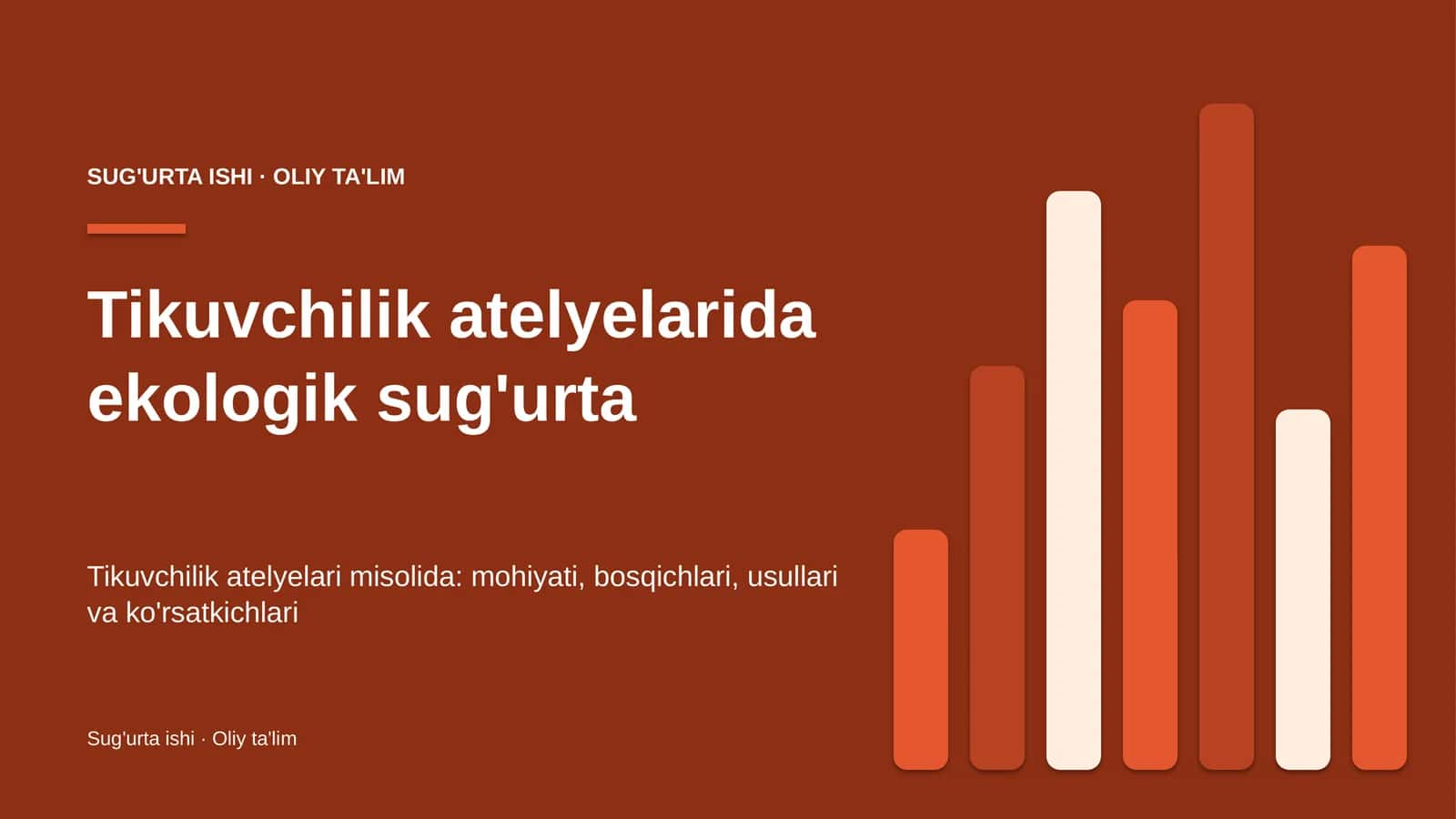 Tikuvchilik atelyelarida ekologik sug'urta