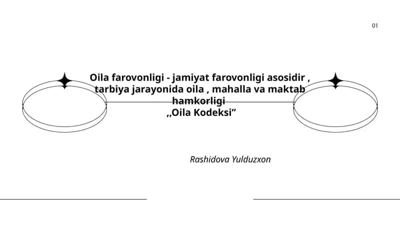 Oila farovonligi - jamiyat farovonligi asosidir, tarbiya jarayonida oila, mahalla va maktab hamkorligi,,Oila Kodeksiʼʼ