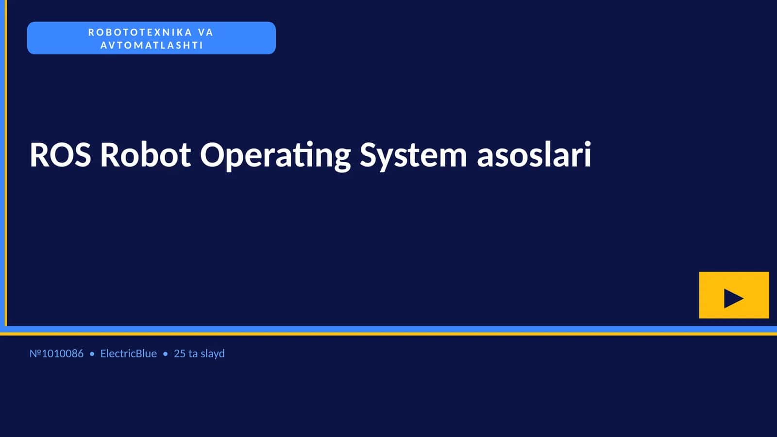 ROS Robot Operating System asoslari