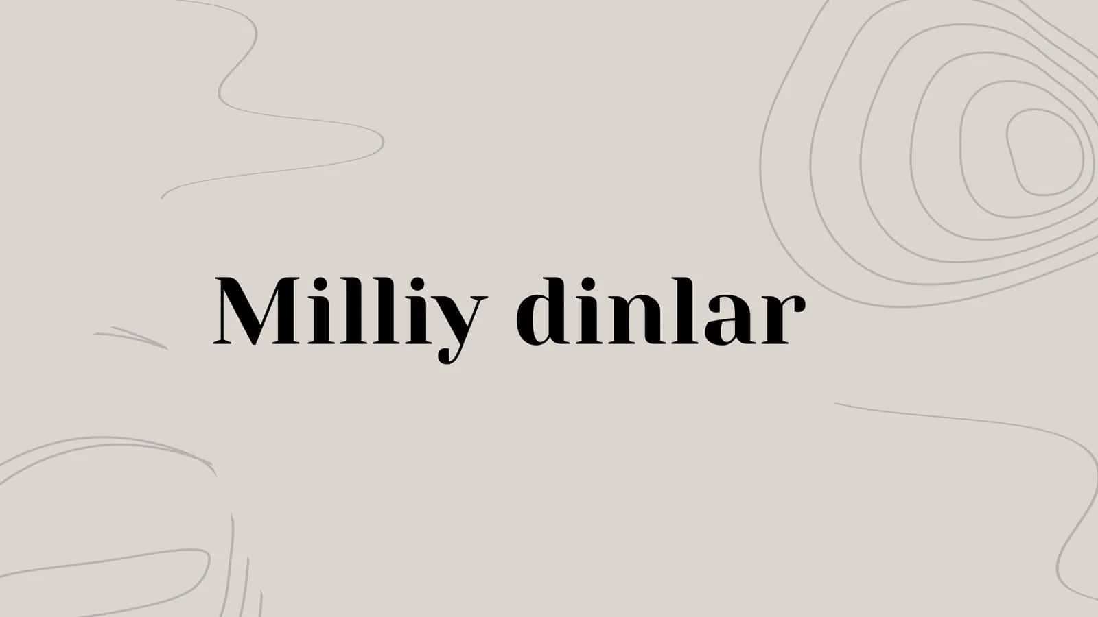 Milliy dinlar