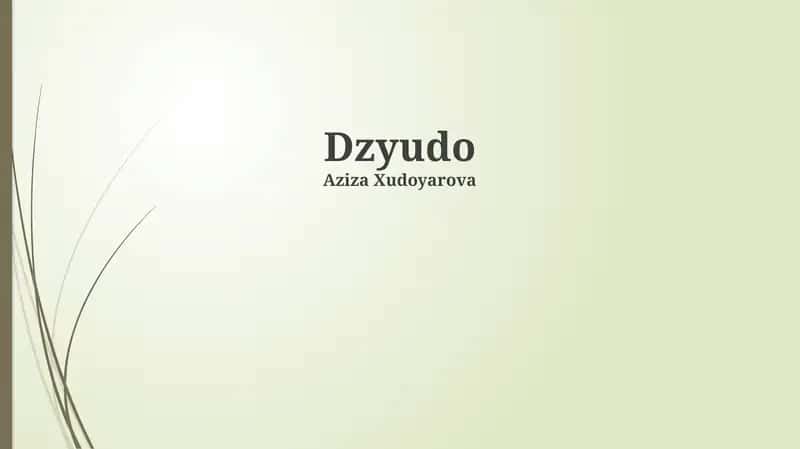 Dzyudo