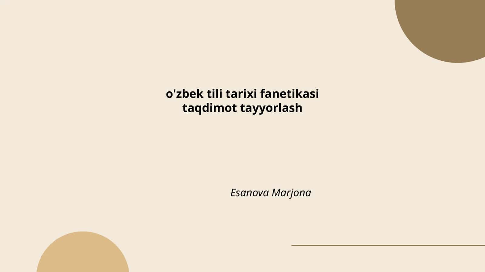 O'zbek tili tarixi fanetikasi