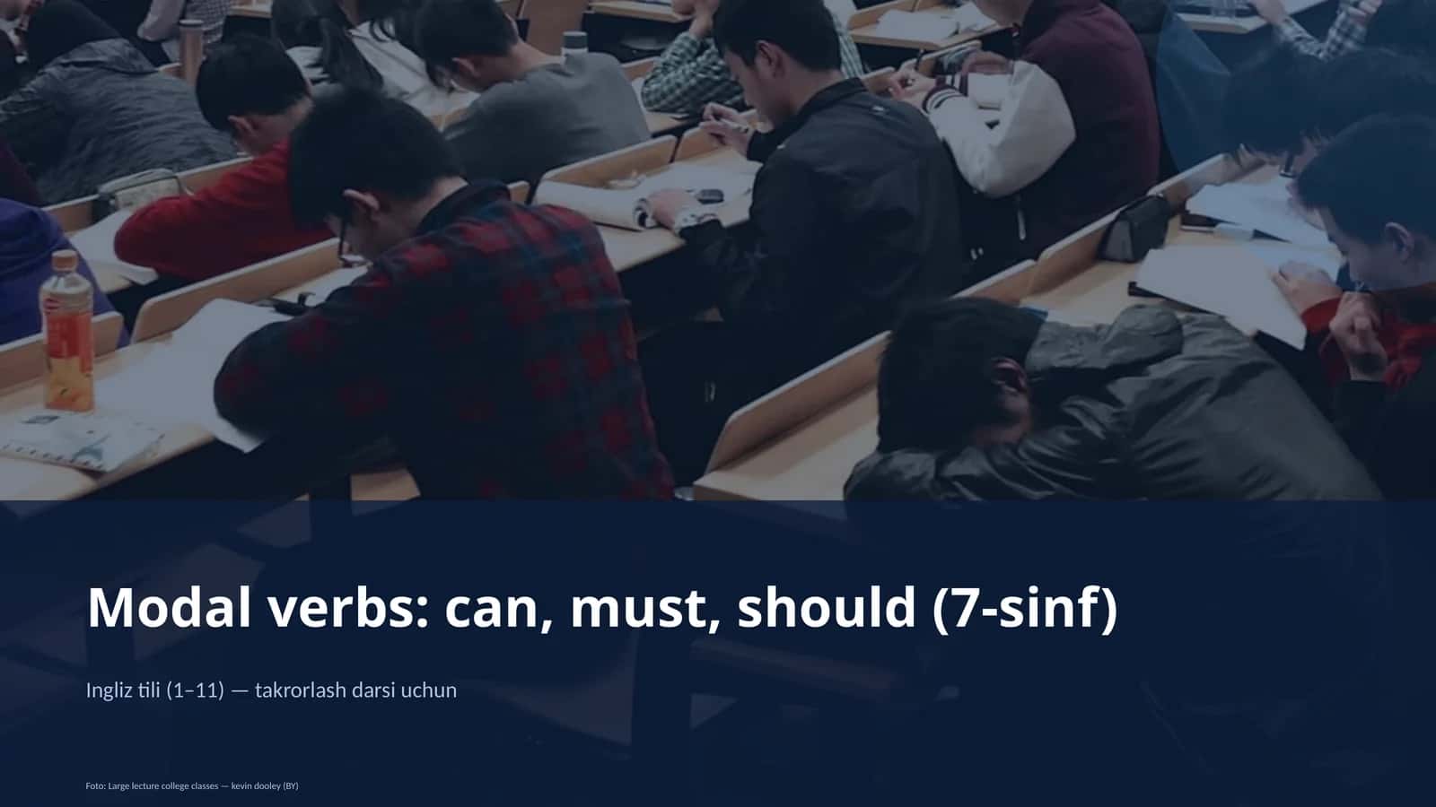 Modal verbs: can, must, should (7-sinf)