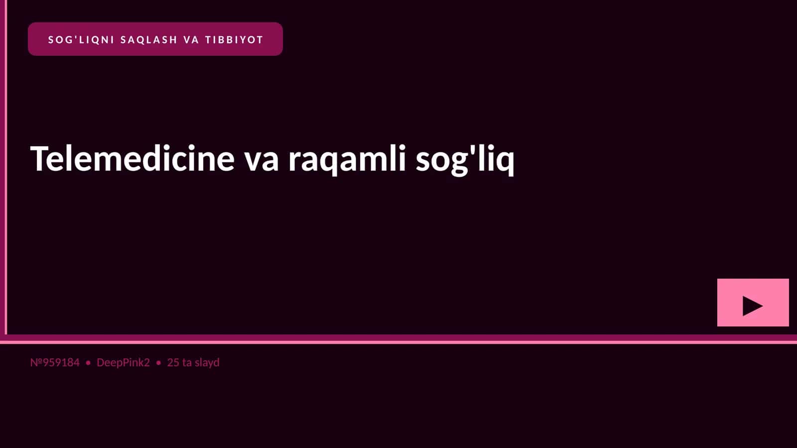 Telemedicine va raqamli sog'liq