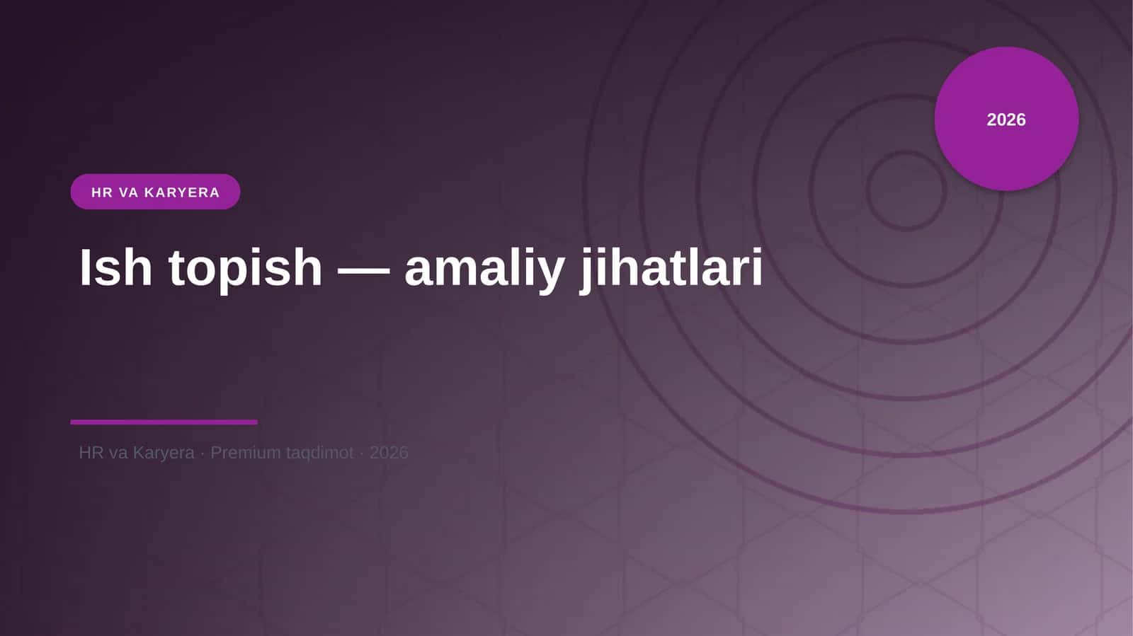 Ish topish — amaliy jihatlari