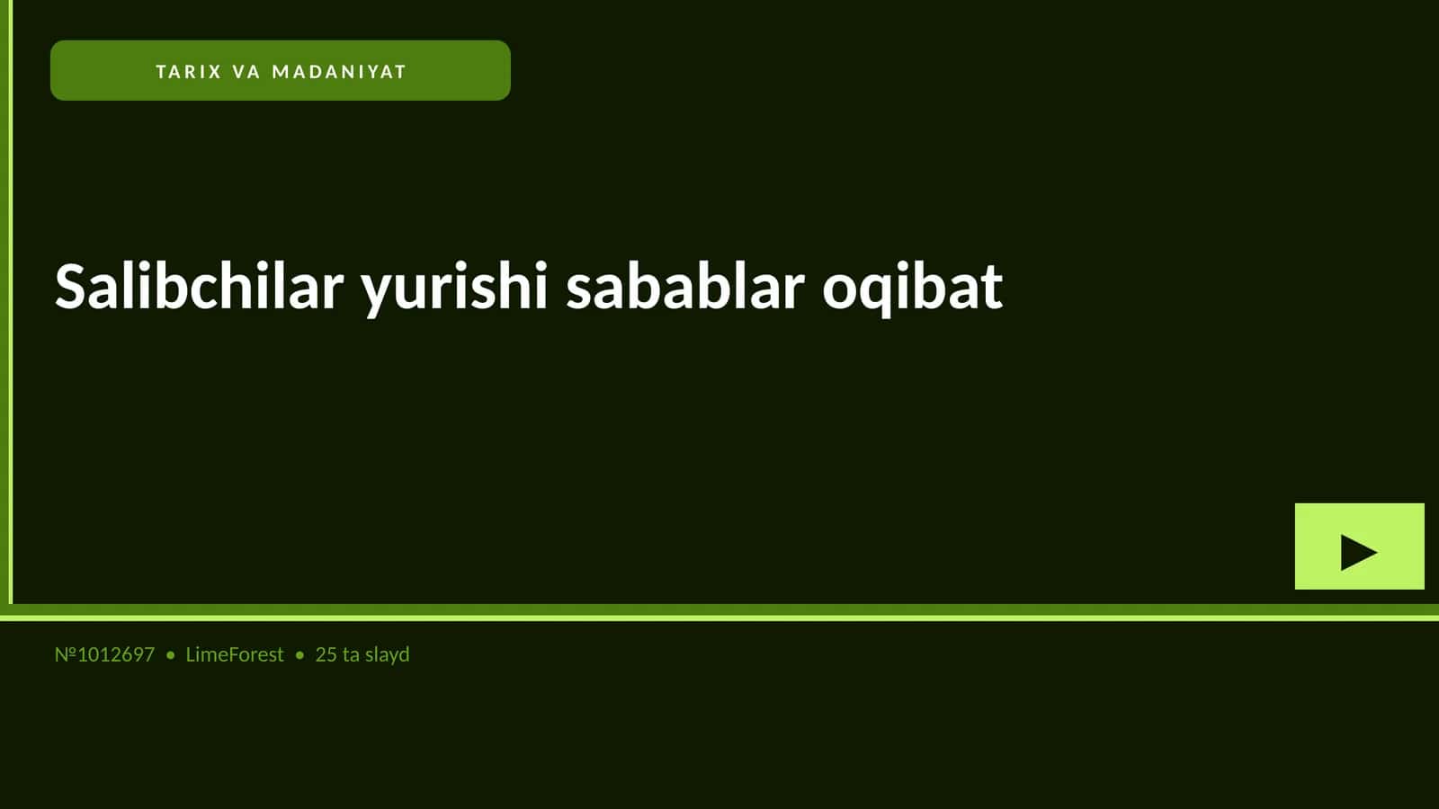 Salibchilar yurishi sabablar oqibat