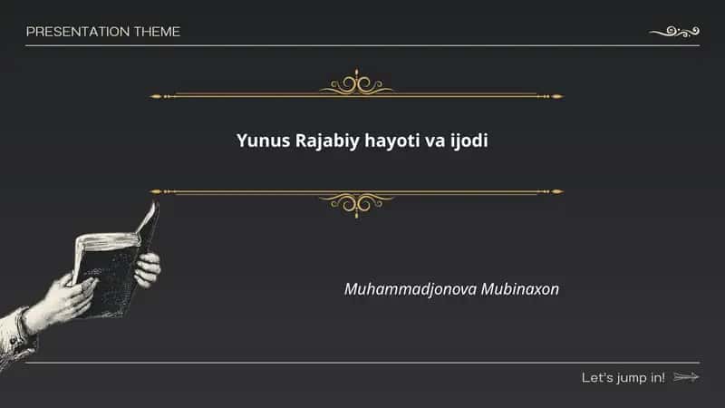 Yunus Rajabiy hayoti va ijodi