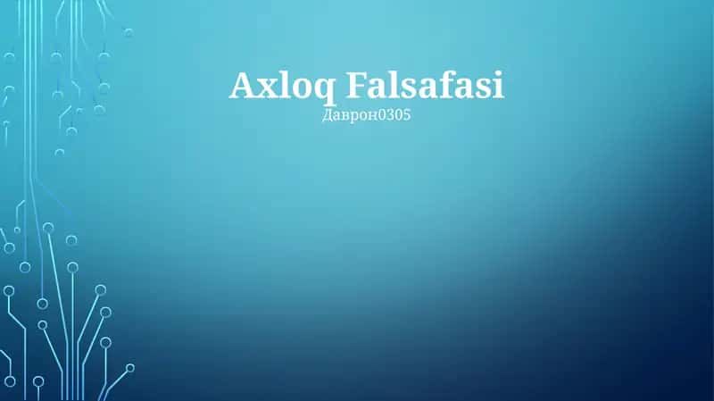 Axloq Falsafasi