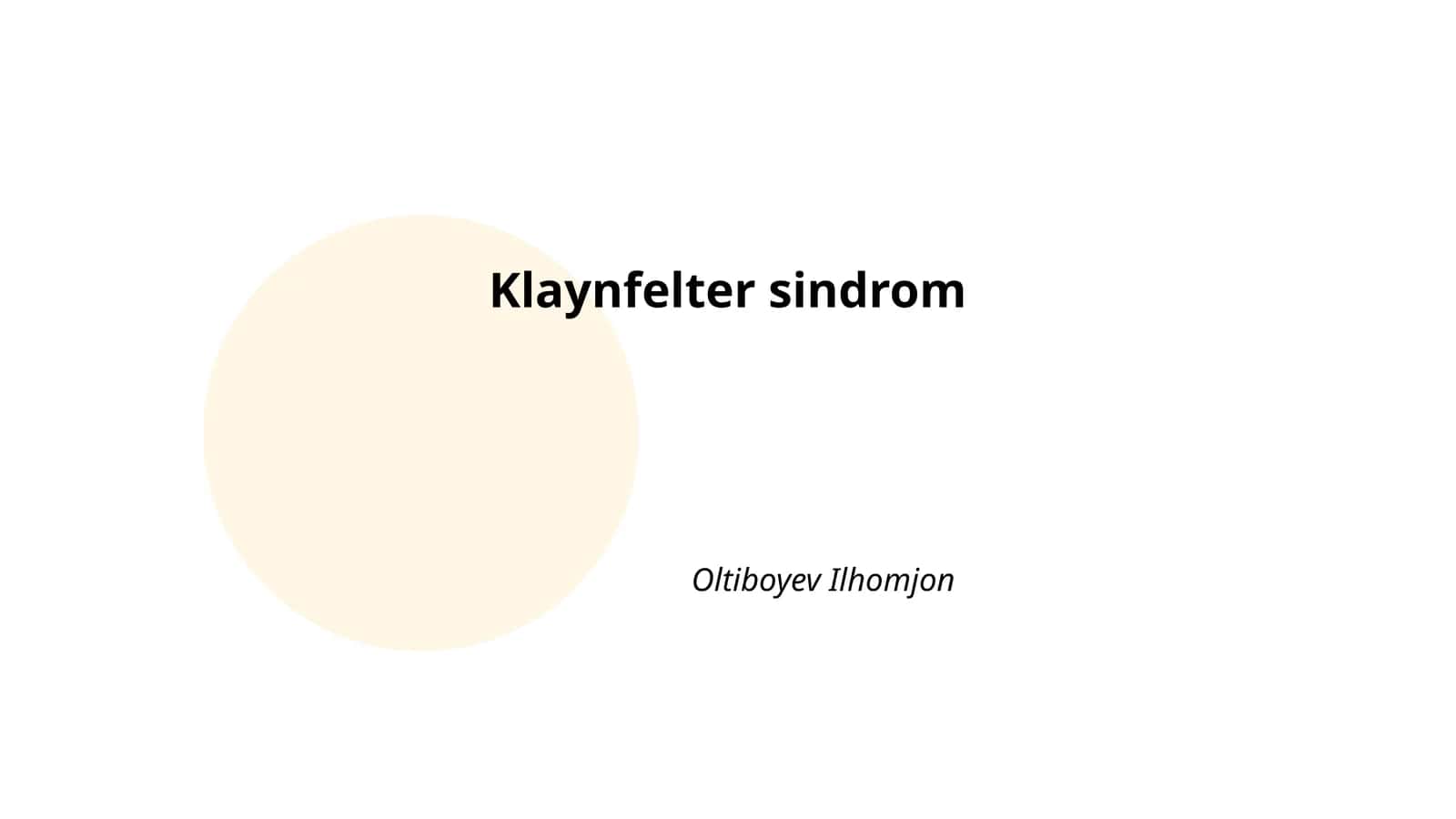 Klaynfelter sindrom