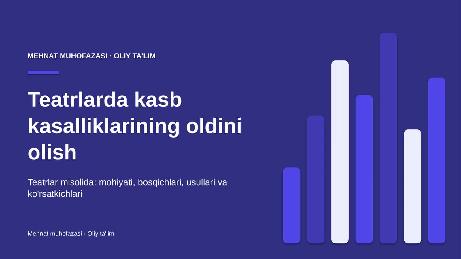 Teatrlarda kasb kasalliklarining oldini olish