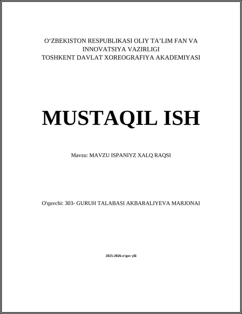 ISPANIYZ XALQ RAQSI