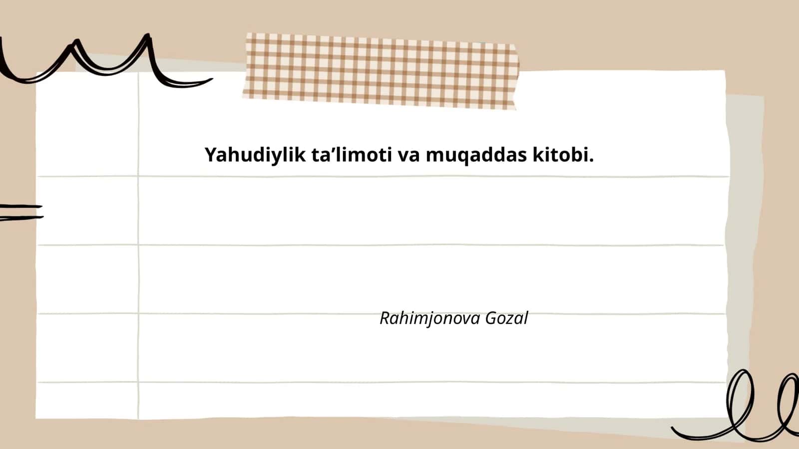Yahudiylik taʼlimoti va muqaddas kitobi