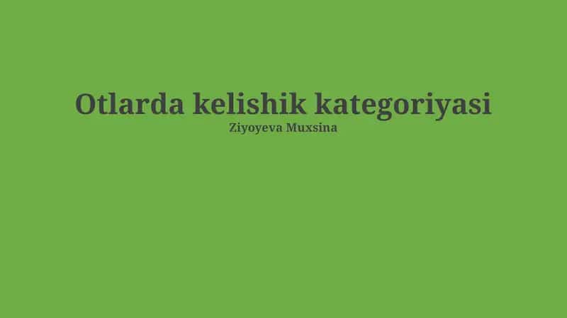 Kelishik kategoriyasi