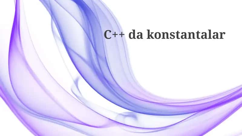 C++ dakonstantalar