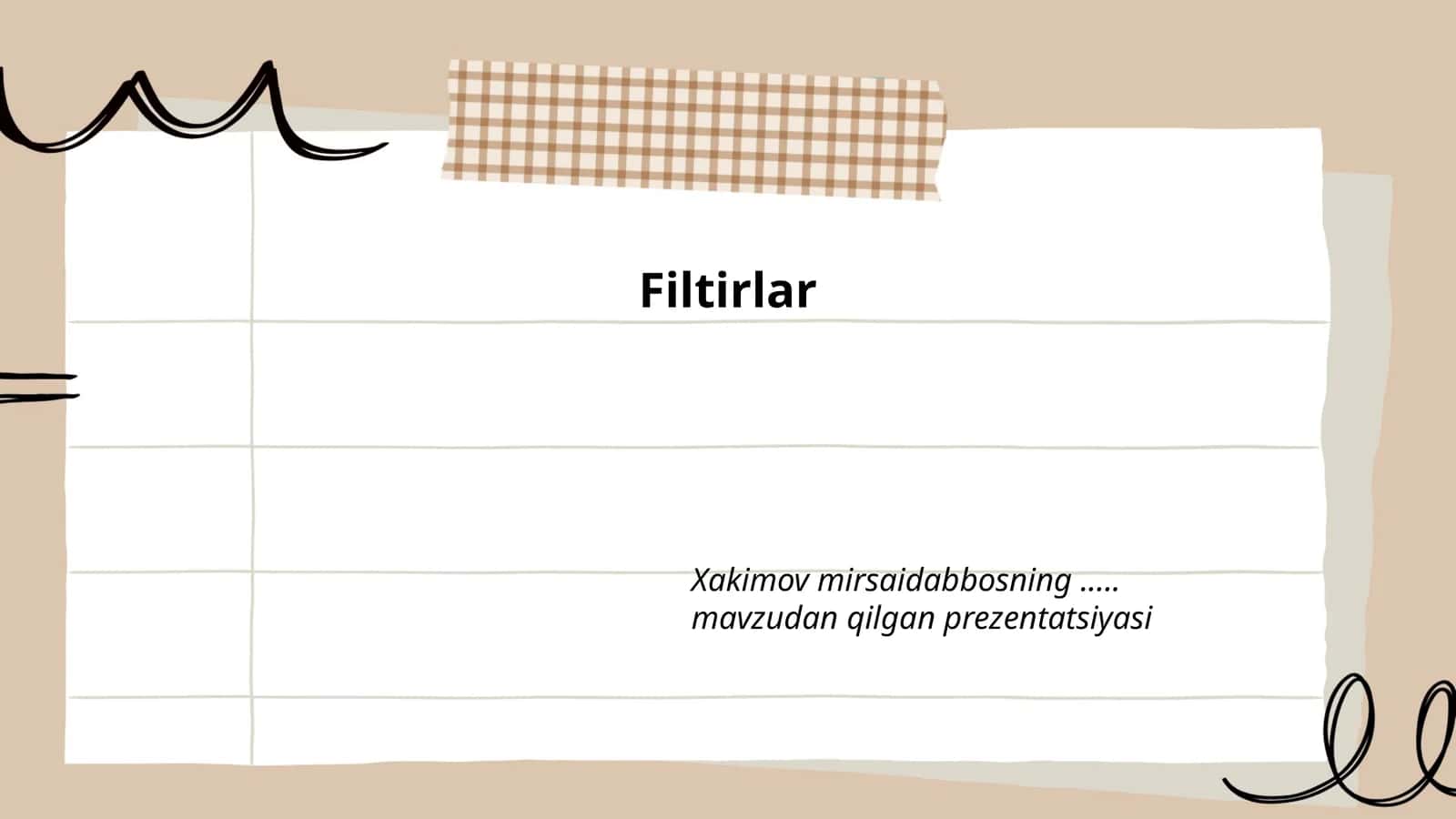 Filtrlar