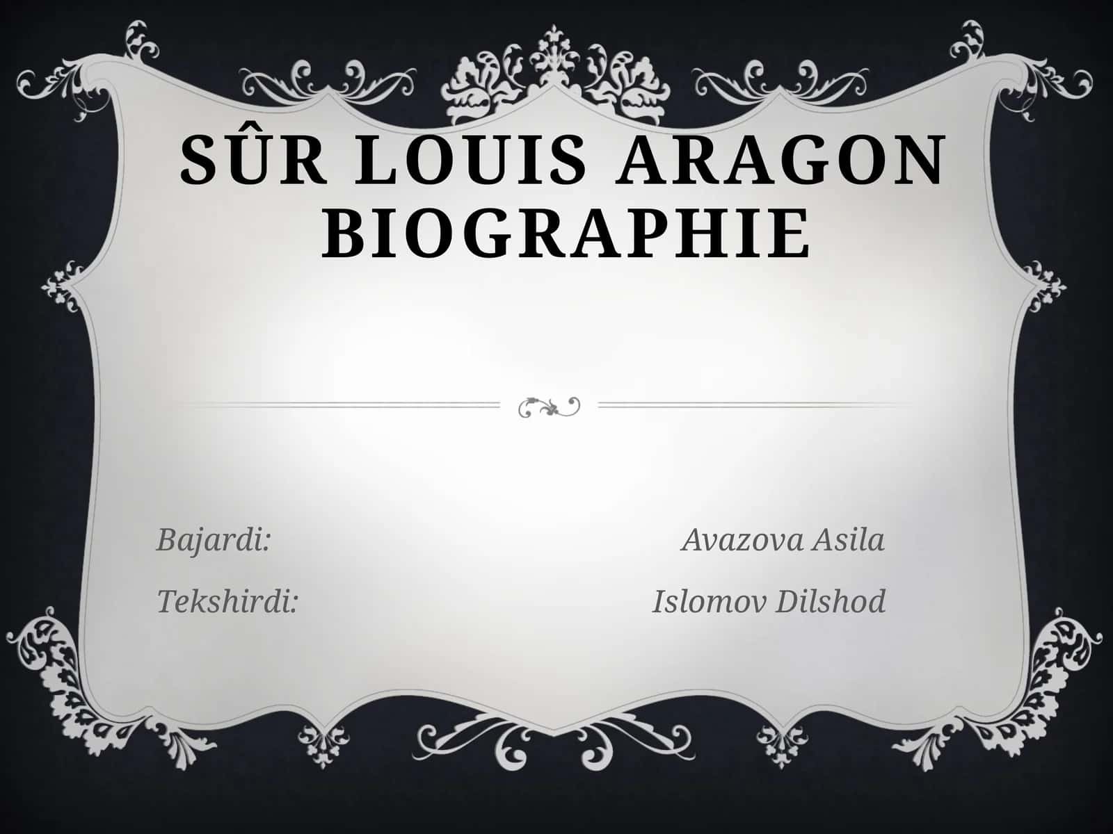 Sûr Louis Aragon biographie