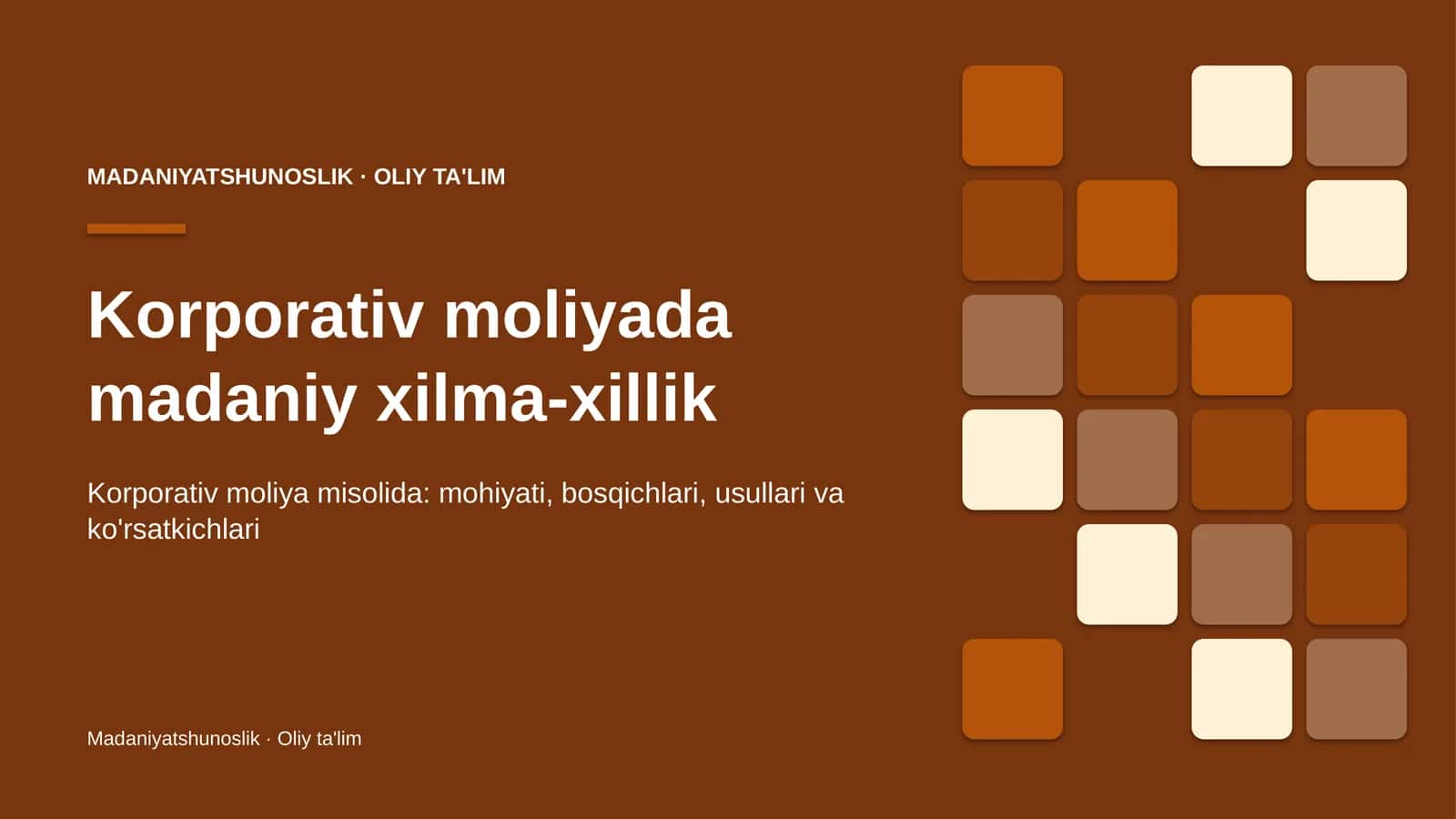Korporativ moliyada madaniy xilma-xillik