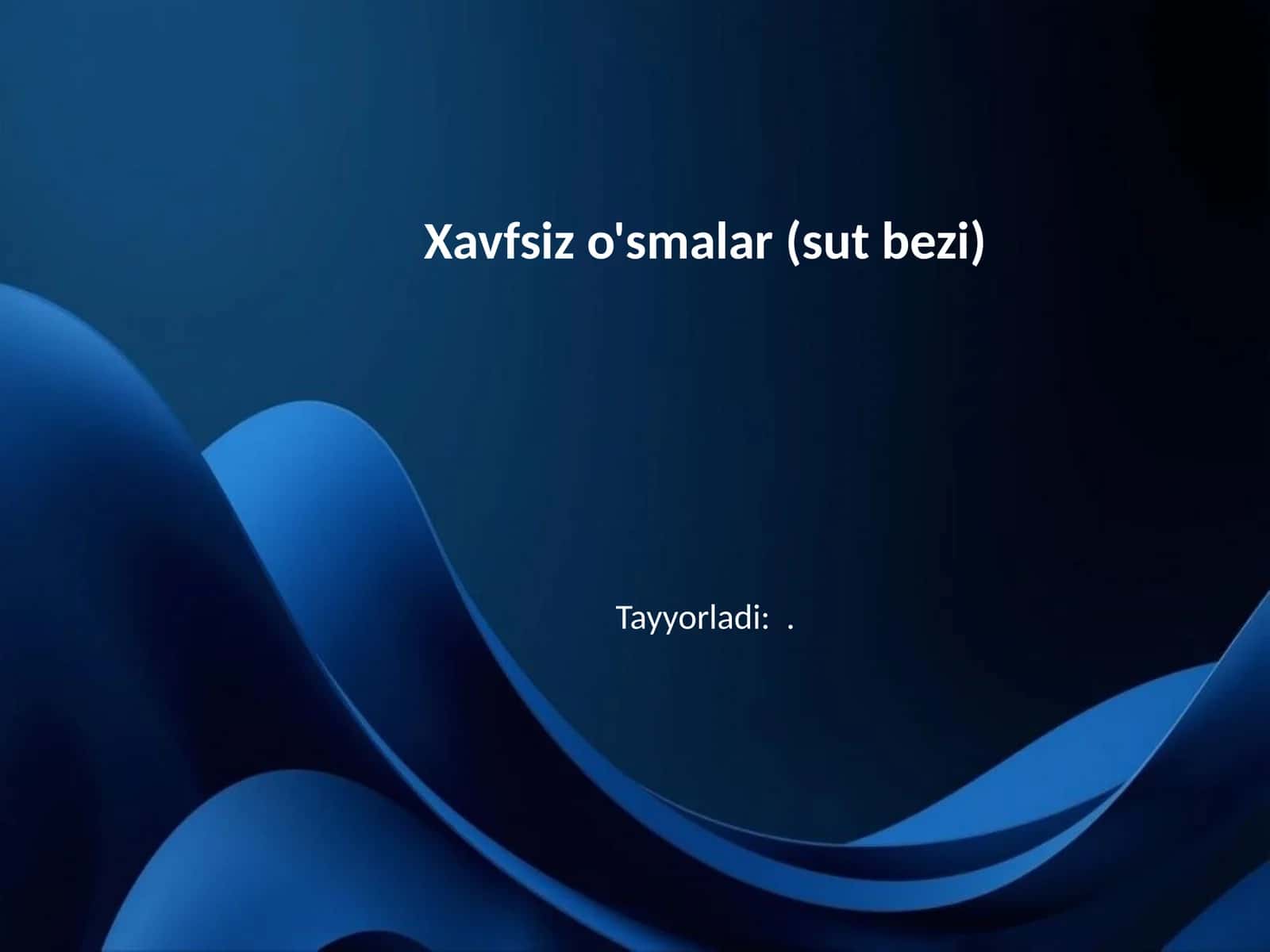 Xavfsiz o'smalar (sut bezi)
