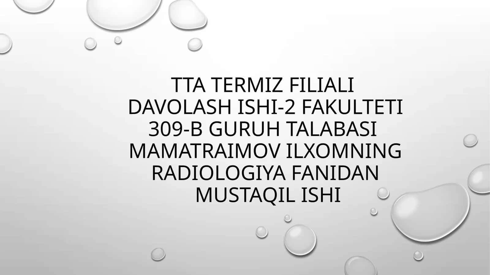 IONLASHTIRUVCHI NURLARNI ORGANIZMGA TASIRI