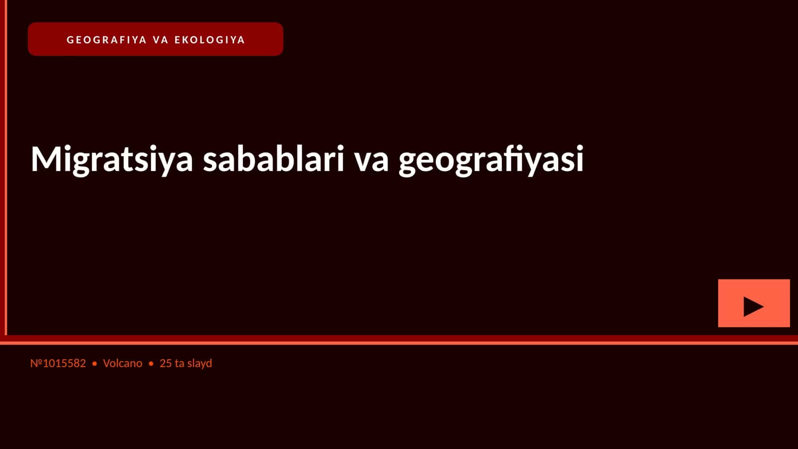 Migratsiya sabablari va geografiyasi