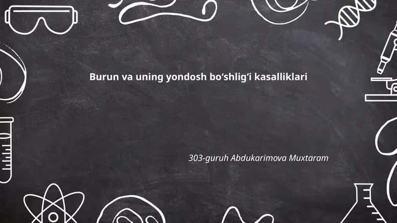 Burun va uning yondosh boʻshligʻi kasalliklari