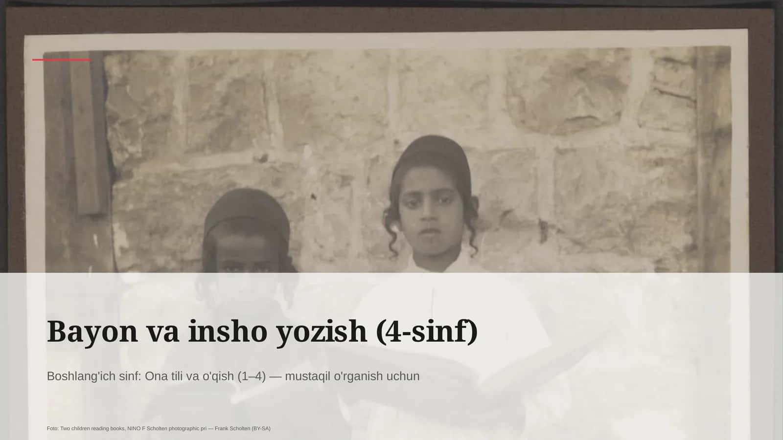 Bayon va insho yozish (4-sinf)