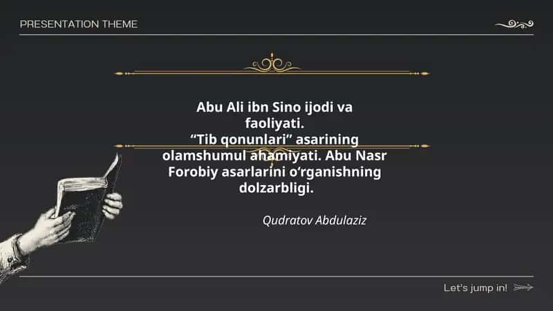 Abu Ali ibn Sino ijodi va faoliyati