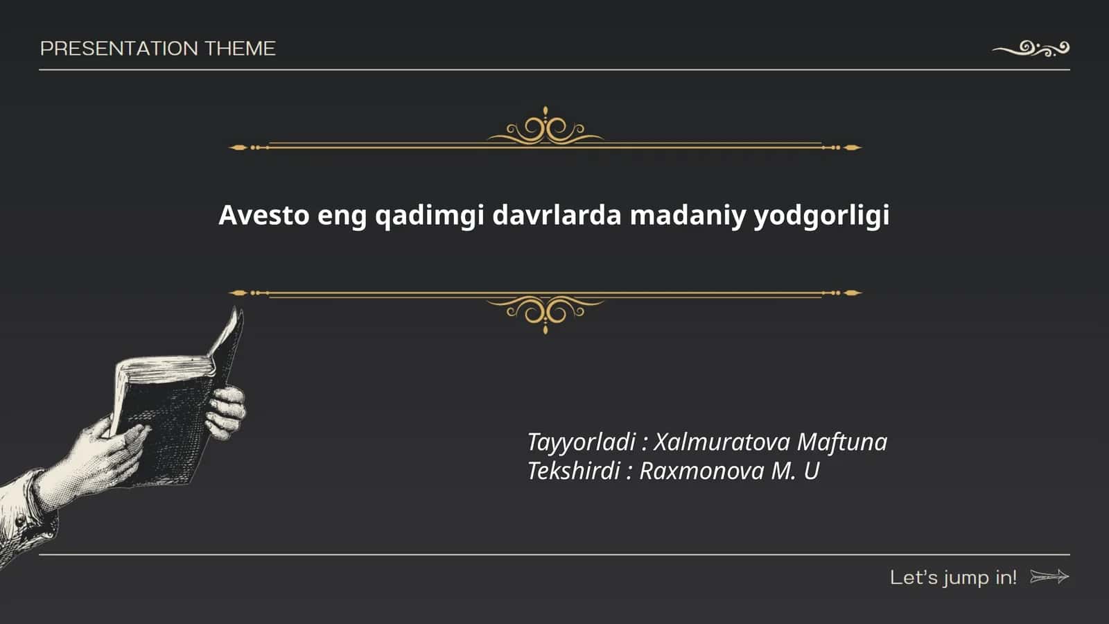 Avesto eng qadimgi davrlarda madaniy yodgorligi