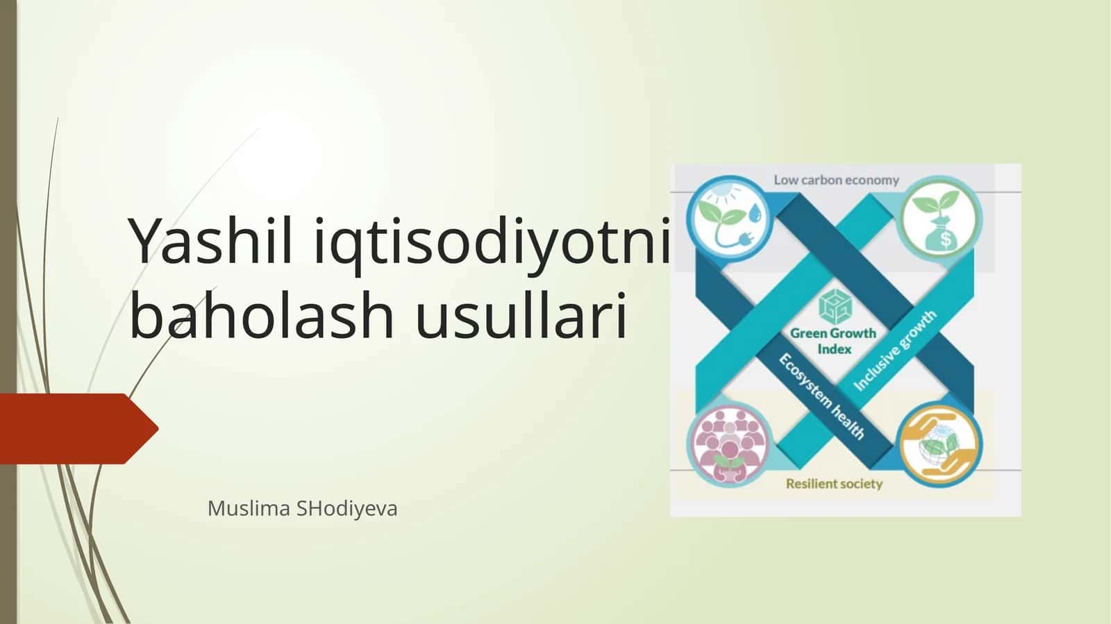 Yashil iqtisodiyotni baholash usullari