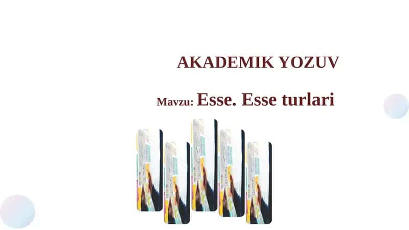 Esse haqida tushuncha