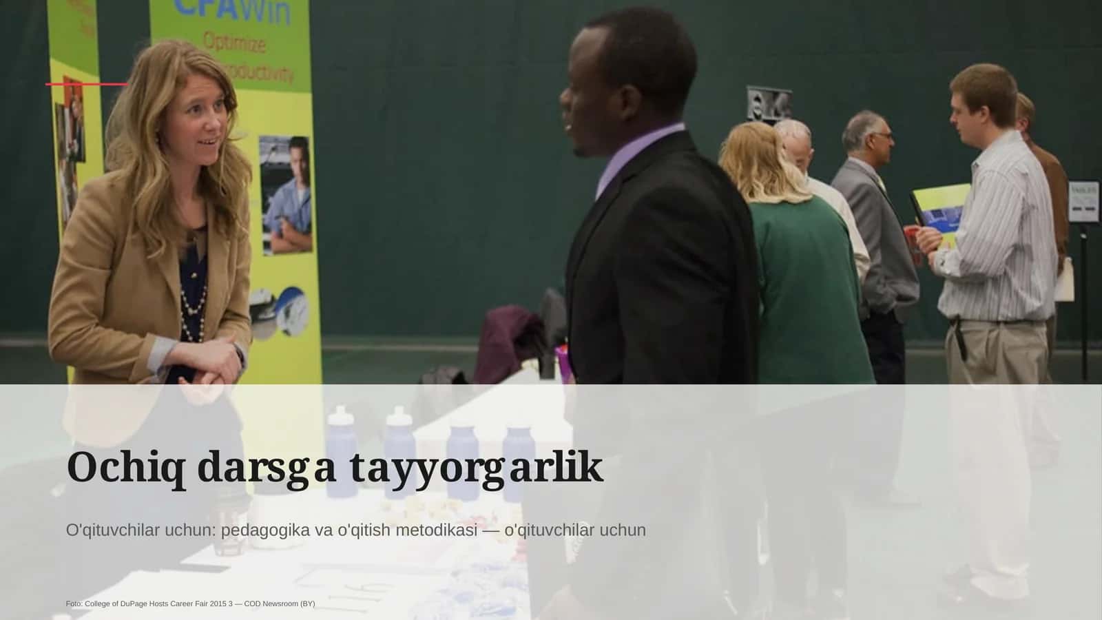 Ochiq darsga tayyorgarlik