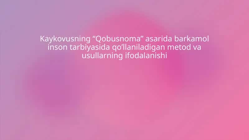 Qobusnoma