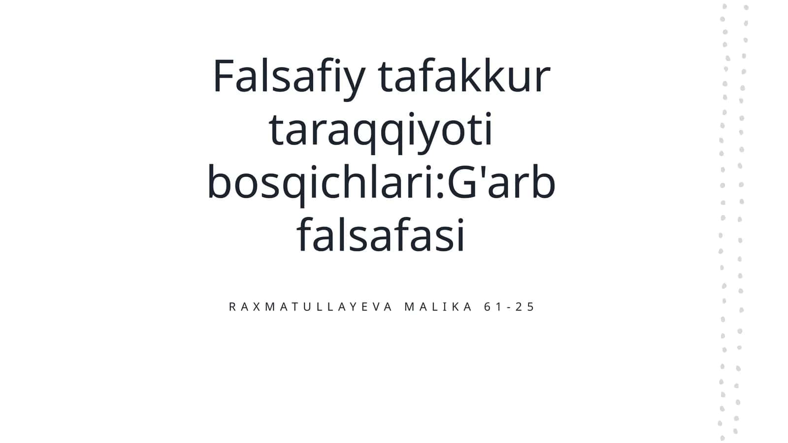 G'arb falsafasi