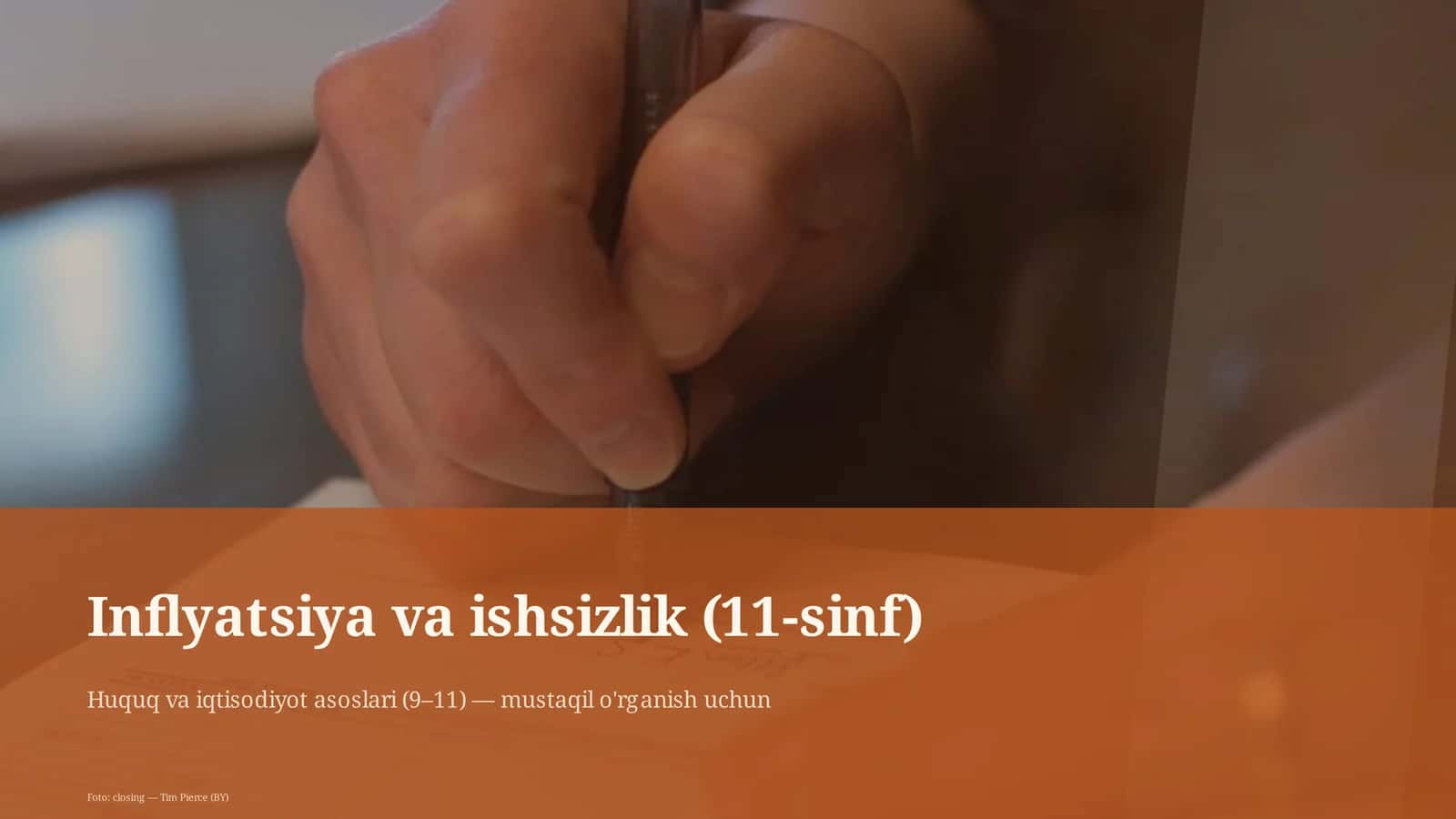 Inflyatsiya va ishsizlik (11-sinf)