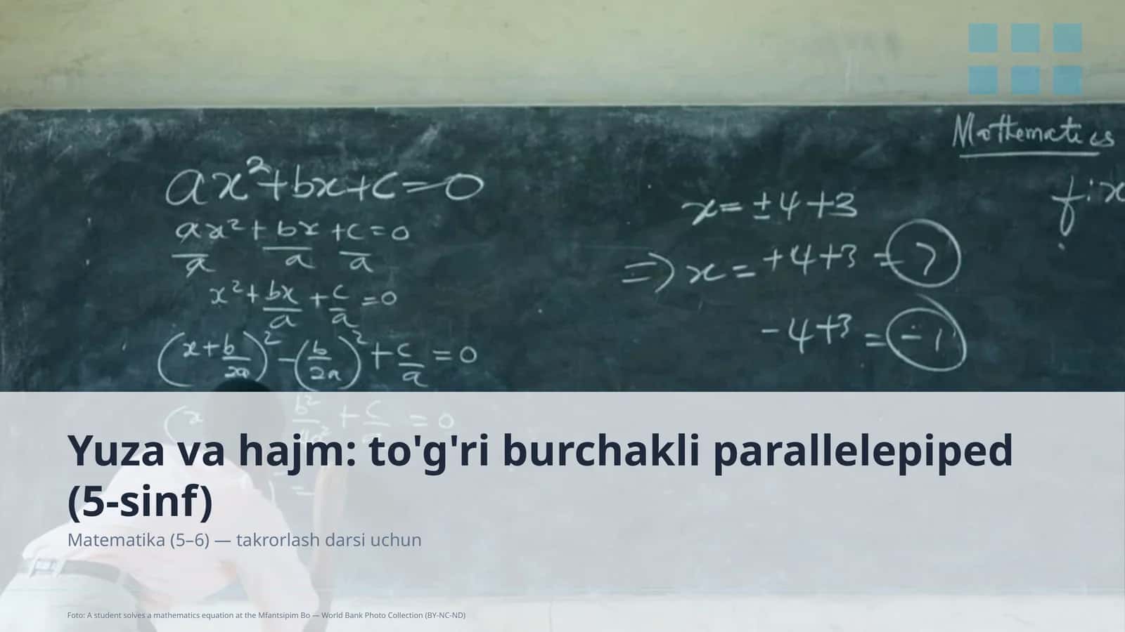 Matematika (5–6) — takrorlash darsi uchun