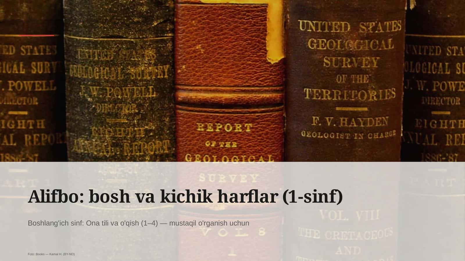 Alifbo: bosh va kichik harflar (1-sinf)