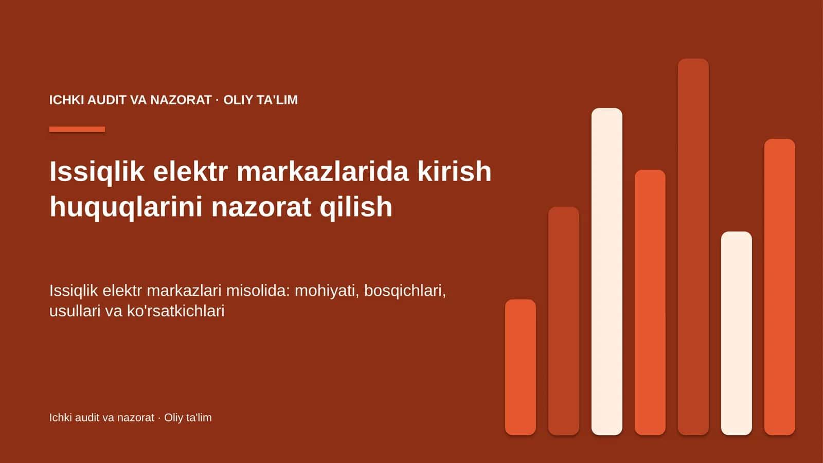 Issiqlik elektr markazlarida kirish huquqlarini nazorat qilish