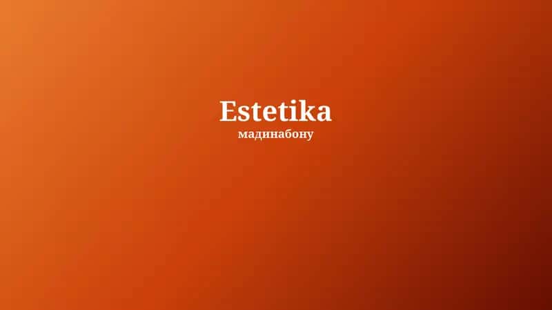Estetika