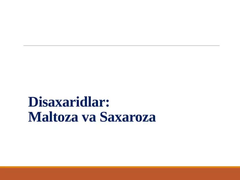 Disaxaridlar