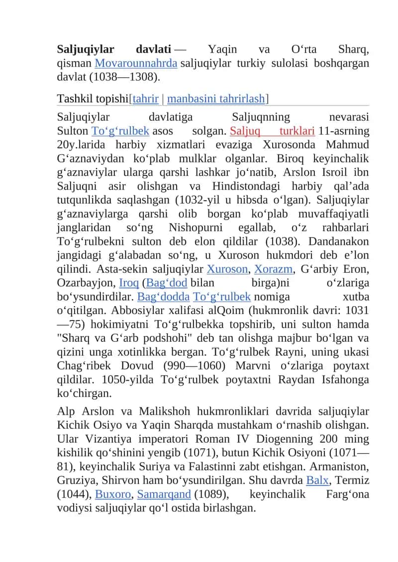 Saljuqiylar davlati