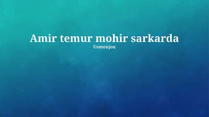 Amir Temur Harbiy Strategiyasi