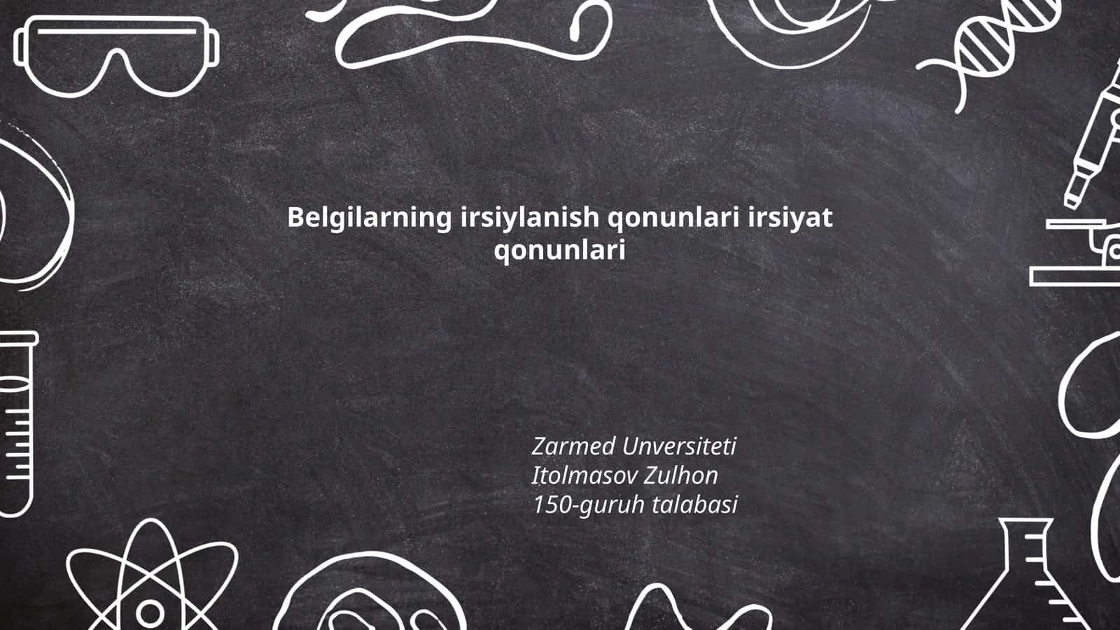 Belgilarning irsiylanish qonunlari irsiyat qonunlari
