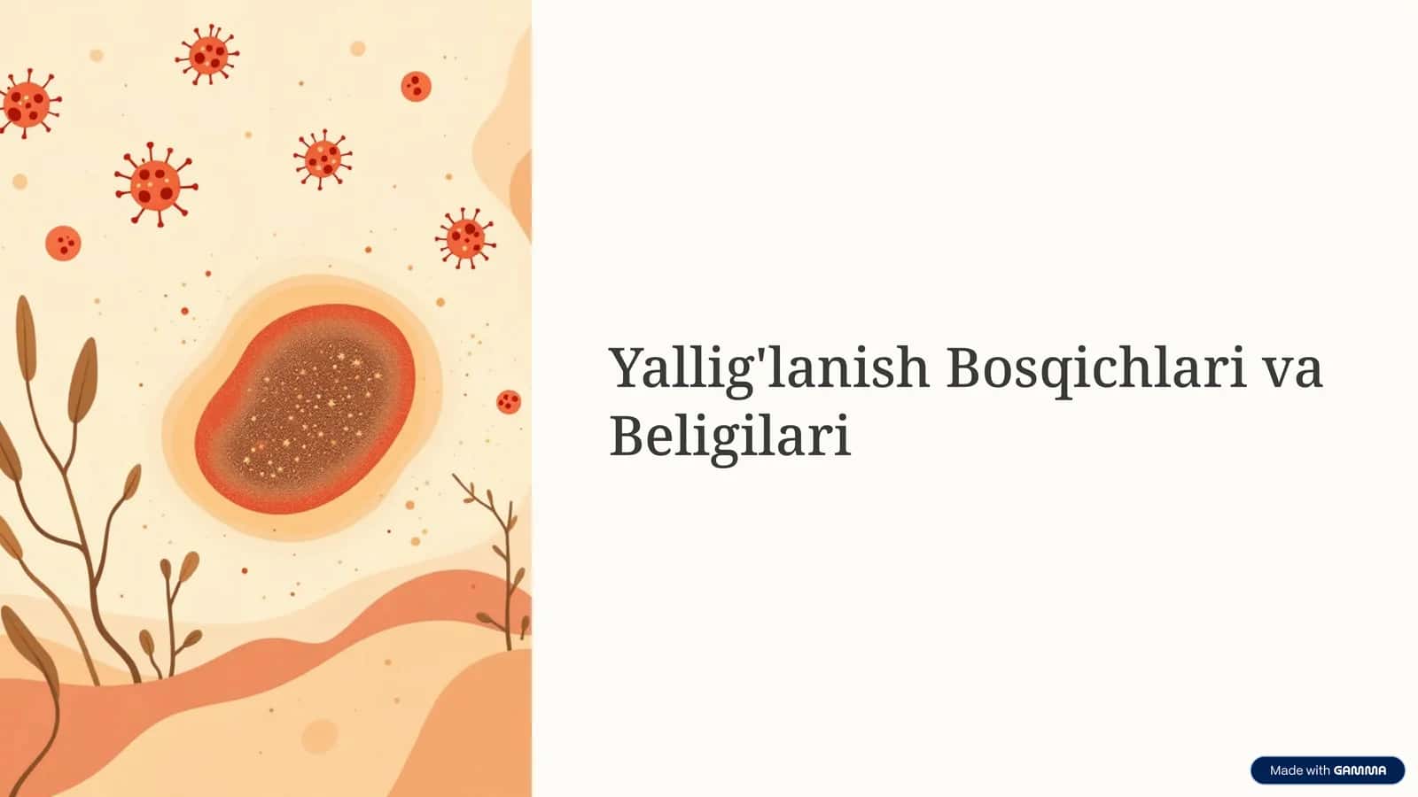 Yallig'lanish Bosqichlari va Beligilari