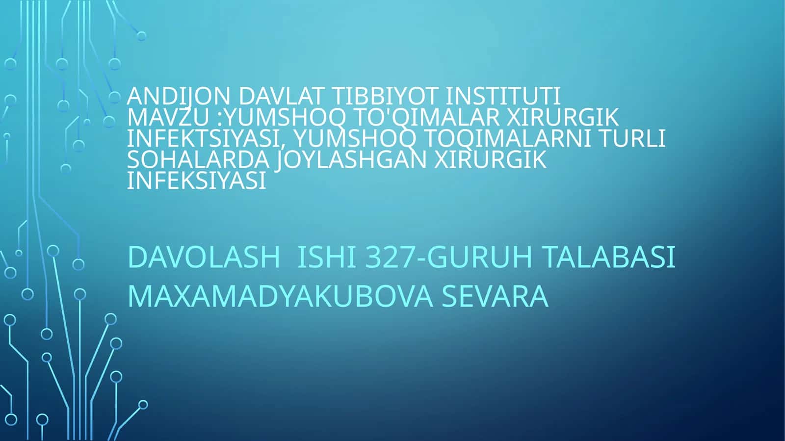 Yumshoq to'qimalar Xirurgik infektsiyasi, yumshoq toqimalarni turli sohalarda joylashgan xirurgik infeksiyasi